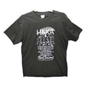 T Shirt Haka Men's S New Zealand Rugby Battle Dance Black Short Sleeve NWT